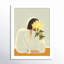 «Parkston Lady with Chrysanthemum» par Arty Guava, reproduction d'art encadrée sur bois-639215727-639215723