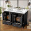 Meuble-lavabo de 48 pouces avec lavabo encastré intégré, armoire de rangement, portes à fermeture en douceur, tiroir divisé et tablette à double couche pour un rangement polyvalent-469017548