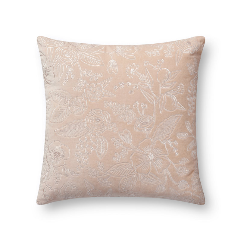 Rifle Paper Co. x Loloi Colette Pillow, Pillow Cover Only - No Inser, Beige