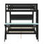 Modern Gaming Bunk Bed Featuring Dual Desks USB Ports And Practical Pegboard Storage-830140490
