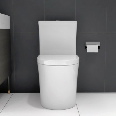 Small Compact One Piece Toilet Dual Flush,23 Inch Short Depth For Tiny Bathroom,White