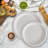 Compostable Disposable Paper Plates Combo and Utensil Set - 25 Sets
