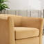Fauteuil d'appoint moderne en velours avec repose-pieds et fauteuil demi-tonneau pour le salon, la chambre à coucher-349463704