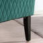 Fauteuil d'appoint en velours à haut dossier - vert - à oreilles - dossier de 27,6 po