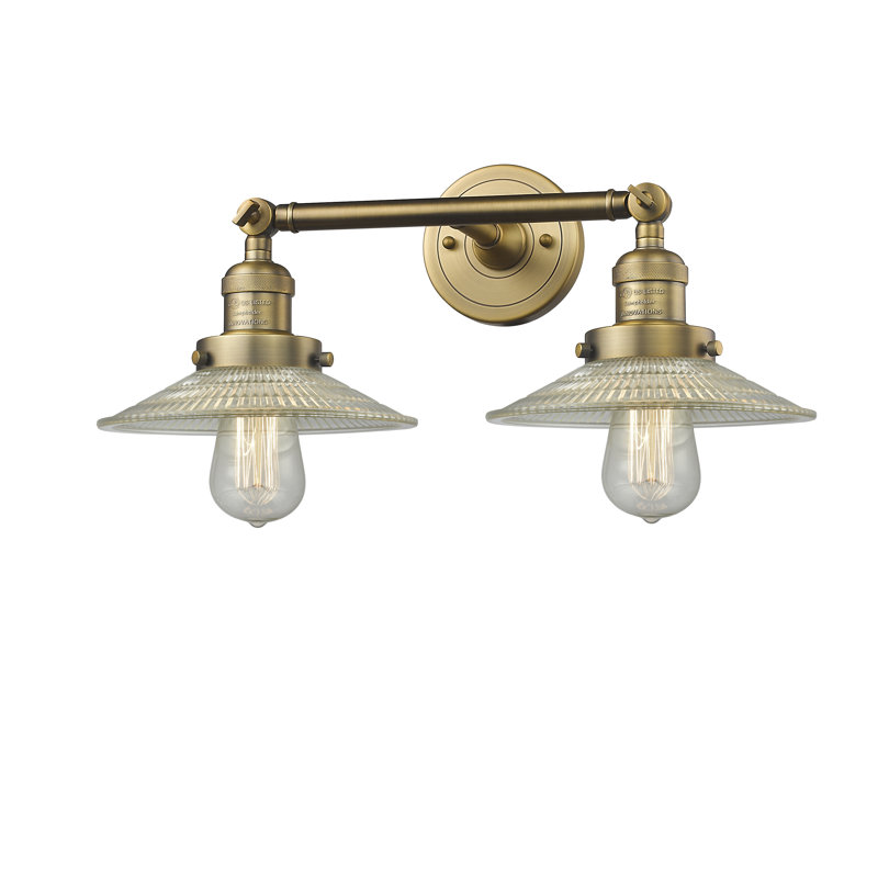 Éclairage pour salle de bain 2 lumières Miramontes, Ampoule DEL 6 watts Vinage, Laiton brossé