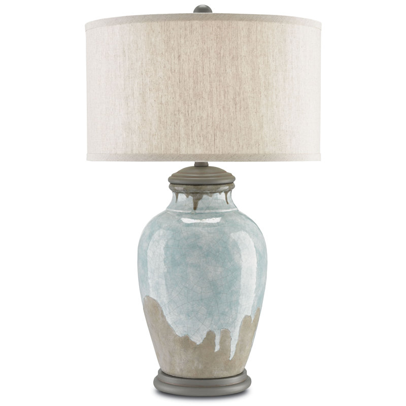 Lampe de table 28,5 "bleu-vert / gris / gris Hiroshi Chatswood