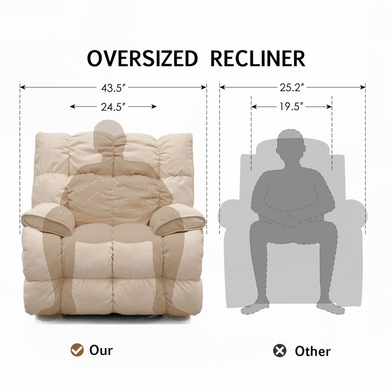 Classic Recliner, Cream White, Power - Push Button