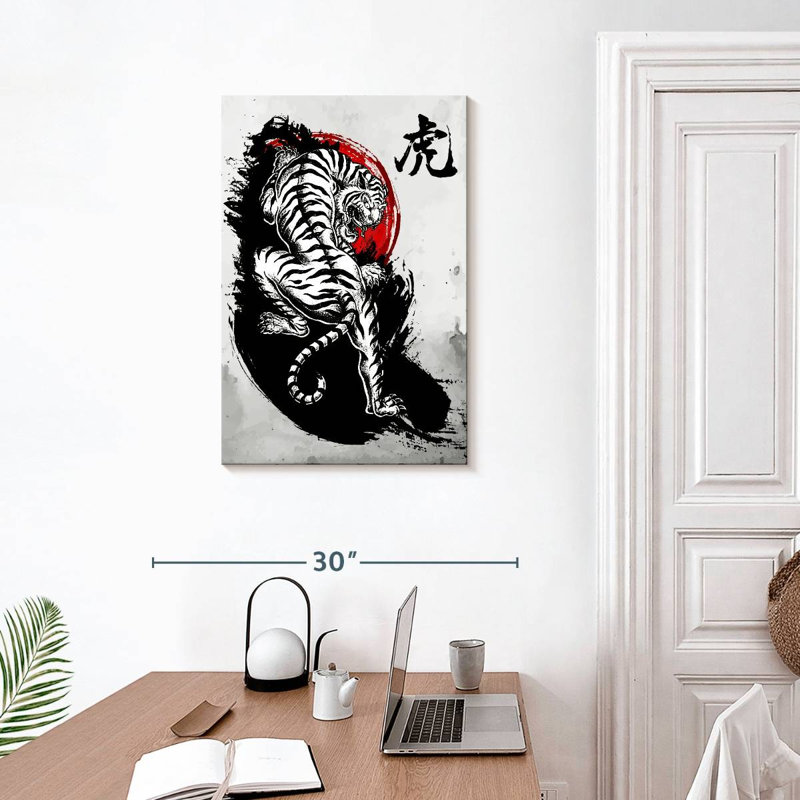 Tigre japonais Brampt, H 30 po x l 20 po