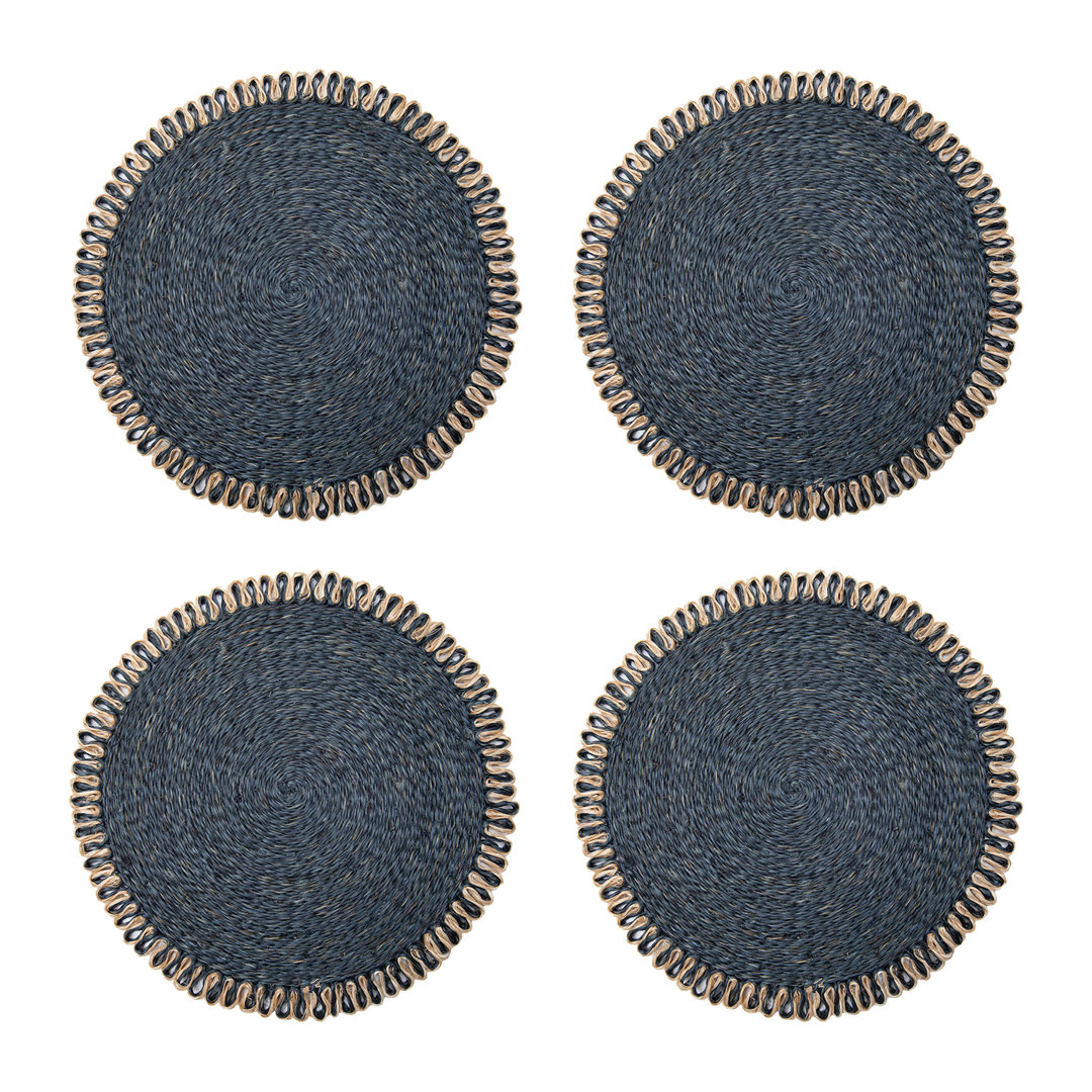 Amaretto Abaca No Pattern Round Placemat (Set of 4) Birch Lane™ 