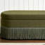 Banc de rangement ovale rembourré à franges-471453160