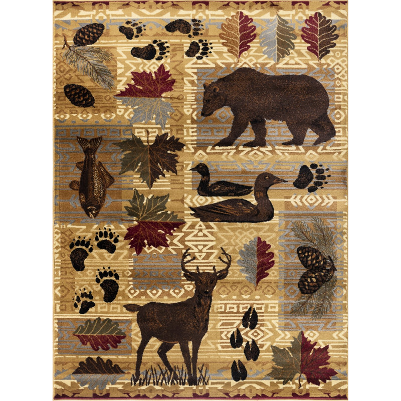 Beige Polypropylene Area Rug, 2Ft.7In.X7ft.3In., Easy To Clean Delicate, Runner 2'7" x 7'5"