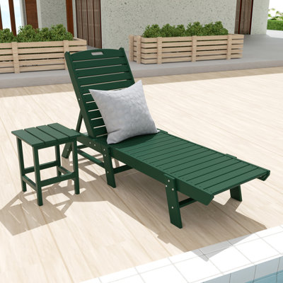 Laguna Outdoor Chaise Lounge with Table
