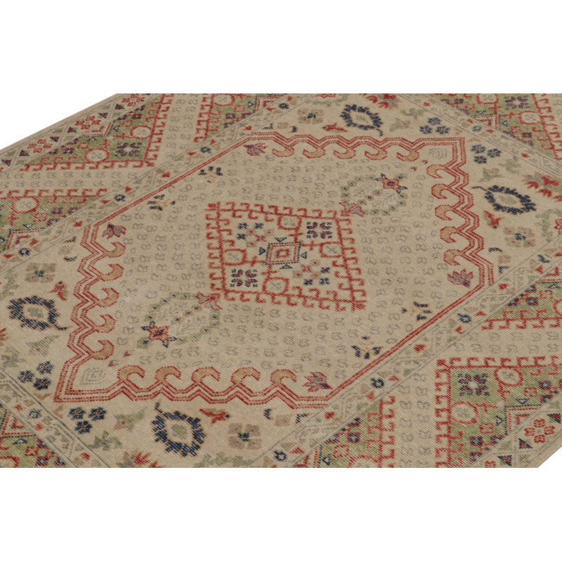 Homage Wool Oriental Area Rug in Green/Red/Brown