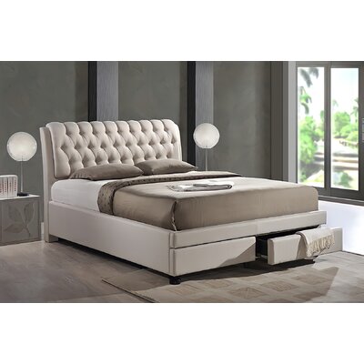 King Tufted Upholstered Storage Platform Bed -  Red Barrel StudioÂ®, 8991906ED76A4A529D2E56B7AC3C7FA0