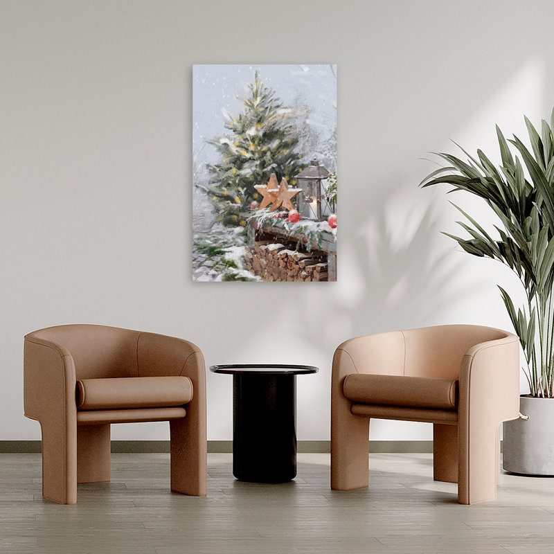 Arbres de Noël saisons de Noël - décorations de Noël brunes, H 36 po x l 24 po