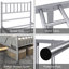 Minimalist Metal Bed Frame with Slatted Headboard-682358408-766174236