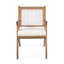Ensemble de 2 chaises de salle à manger d'extérieur en bois d'acacia avec dossier en corde tissée et coussins Roomfitters