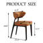 Ensemble de 2 chaises de salle à manger modernes entièrement assemblées en similicuir brun caramel avec pieds en bois massif-1531751735-1540734535
