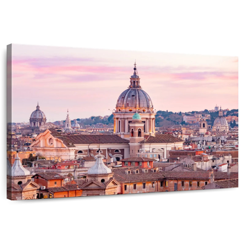 Paysage de coucher de soleil Kavia Rome, H 30 po x l 45 po