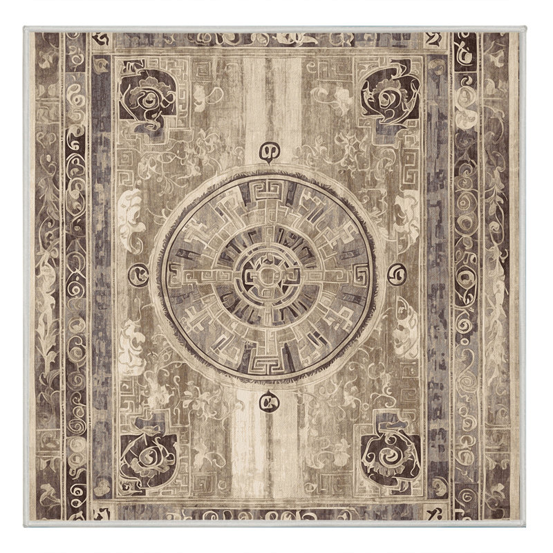 Cretan Harmony Rug, Square 7'