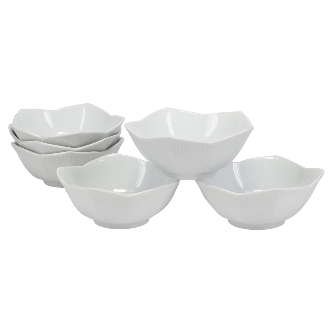 BIA Cordon Bleu 6-Ounce Porcelain Lotus Bowls (Set of 6) BIA Cordon Bleu