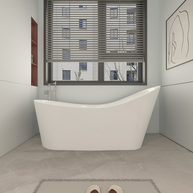 67'' x 28.74'' Freestanding Soaking Bathtub Acrylic