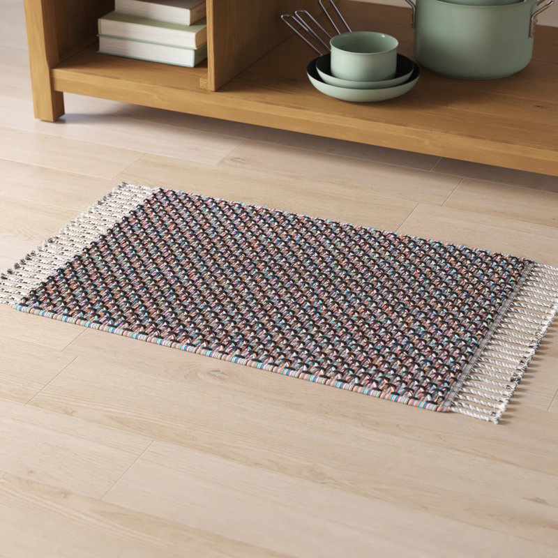 Machine Woven Cotton Area Rug, Rectangle 2' x 3'