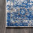 Lathem Modern Persian Boho Vintage Medallion Ivory/Blue Rug-66009310