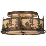 Rustic Lodge 2 - Light Outdoor Semi Flush Mount