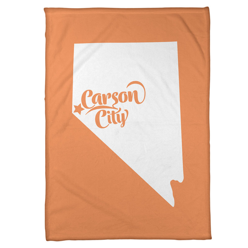 Sewn Throw Blanket, 62.5" W x 82.5" L, Orange