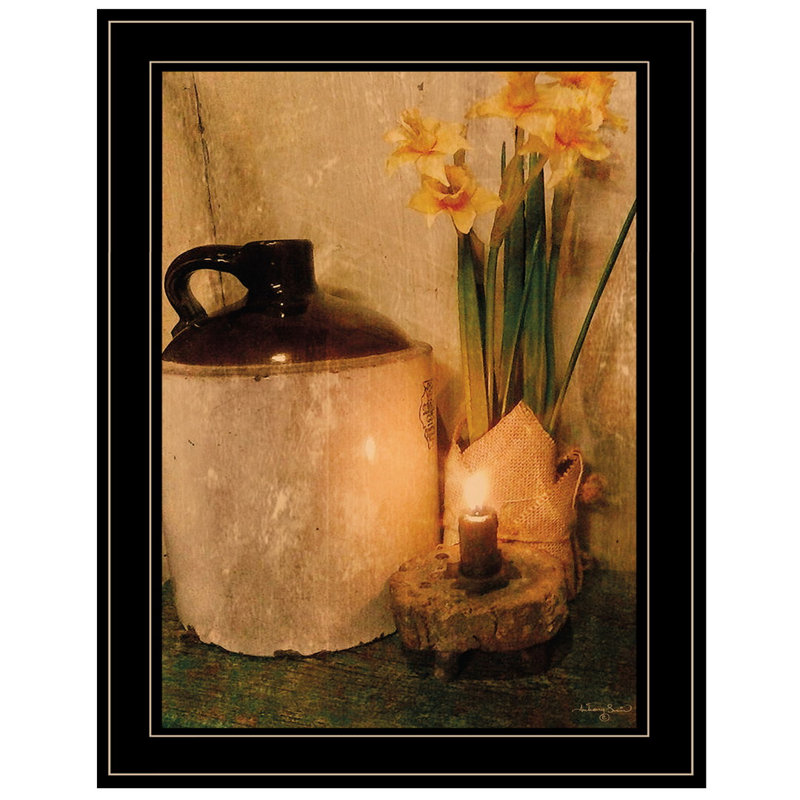 Daffodils par Candlelight par Anthony Smith - reproduction de photo sur papier encadrée