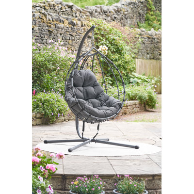 Lyon Anthracite Outdoor Single Hanging Chair