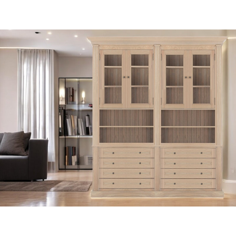 Edier 94.48cm H x 78.74cm W Library Bookcase