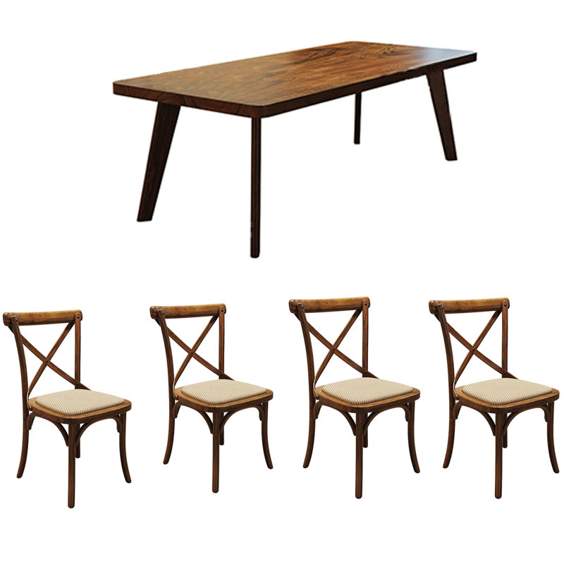 American-style rectangular dining table, 29.53"H x 62.99"L x 31.5"W