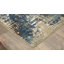 Tapis abstrait rayé bleu / vert Rayan Distresse-219585440