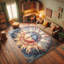 Machine Printed 177cm X 122cm Area Rug