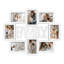 Cadre 8 photos en PVC blanc avec collage de famille avec centre de lettres 3D Family, cadre de galerie mural irrégulier pour photos de famille uniformes 4 x 6, blanc-1557496759