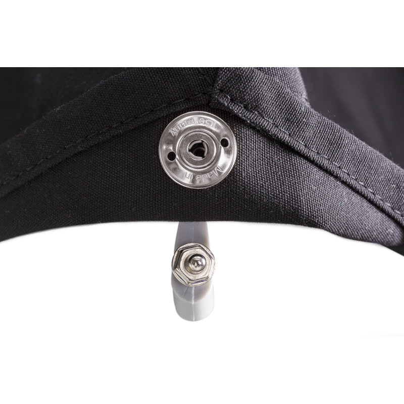 Pavone 11.5' Round Cantilever Umbrella (Handwheel), Double Stack Plate - Medium, Black
