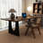 Nut-brown Rectangular Solid Wood desk-1764326758