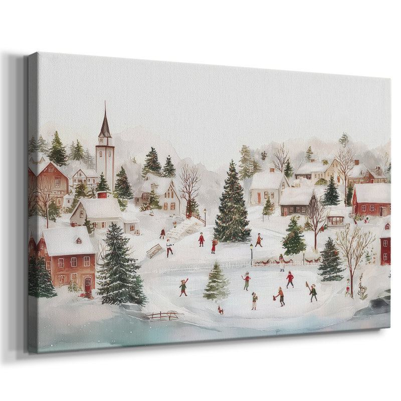 Snowige Manger Square - Toile tendue avec châssis de qualité supérieure, H 8 po x l 12 po
