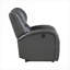  Fauteuil inclinable électrique compact à siège simple en similicuir gris ardoise pour les salons modernes