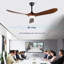 Ventilateur de plafond discret en bois massif avec éclairage DEL et télécommande-1364771473-1364771483-1364771486