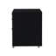 Classeur noir lustré avec 3 tiroirs - H 18 po x 22 po 28 po, aucun assemblage requis, 62 lb, roulettes avec 3 finitions 18 po x 22 po x H 28 po, assemblage, pour la mobilité
