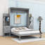 Lit escamotable polyvalent avec tablettes de rangement et tiroirs Sebatian-2011879776-2011879778