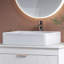 Lavabo vasque de salle de bain rectangulaire blanc en céramique avec bonde