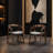 Solid Wood Arm Dining Chair with Curved Backrest-1699727258