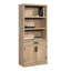 Finition brune, bureau, commode décorative, base, tiroir de rangement, option compacte, petits espaces de travail bruns, tablettes réglables, rangement bien organisé
