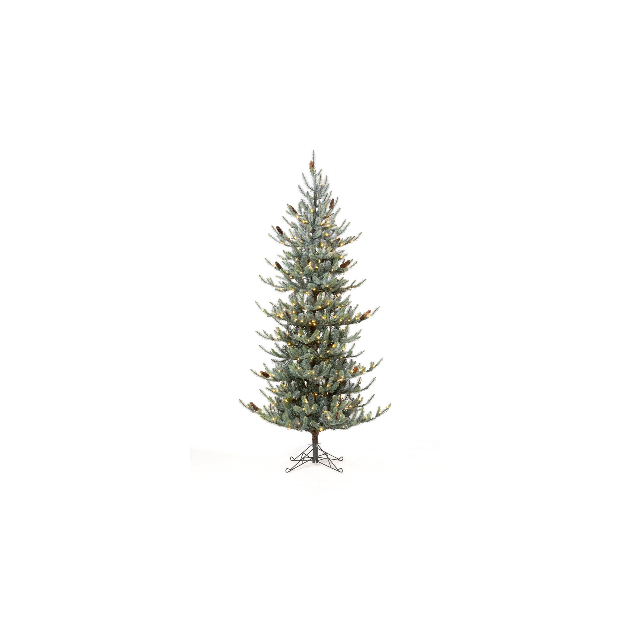 Lighted Artificial Spruce Christmas Tree, 7.5' H