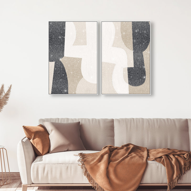 El Modernista Set Set by Oliver Gal, 31"H x 46"W, White Floater Frame