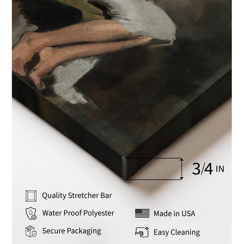 Étude d'une femme assise, Unframed, Canvas, 16"H x 20"W